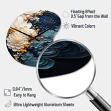Liquid Ink Spiral IV - Asymmetric Metal Wall Clock