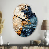 Liquid Ink Spiral IV - Asymmetric Metal Wall Clock
