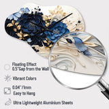Liquid Ink Spiralscape I - Asymmetric Metal Wall Clock