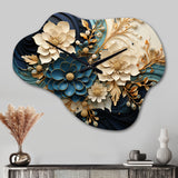 Liquid Ink Spiralscape II - Asymmetric Metal Wall Clock