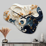 Liquid Ink Spiralscape III - Asymmetric Metal Wall Clock