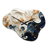 Liquid Ink Spiralscape III - Asymmetric Metal Wall Clock