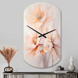 Cream Orange Abstract Still Life's - Asymmetric Metal Wall Clock