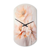 Cream Orange Abstract Still Life's - Asymmetric Metal Wall Clock