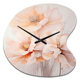 Cream Orange Abstract Still Life's - Asymmetric Metal Wall Clock
