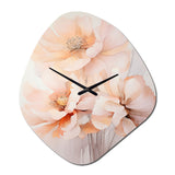Cream Orange Abstract Still Life's - Asymmetric Metal Wall Clock