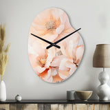 Cream Orange Abstract Still Life's - Asymmetric Metal Wall Clock