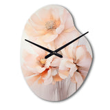 Cream Orange Abstract Still Life's - Asymmetric Metal Wall Clock