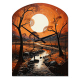 Africa Art Night Mirage I - Asymmetric Metal Wall Clock