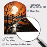 Africa Art Night Mirage I - Asymmetric Metal Wall Clock
