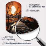 Africa Art Night Mirage I - Asymmetric Metal Wall Clock