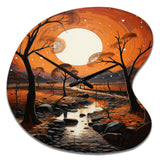 Africa Art Night Mirage I - Asymmetric Metal Wall Clock