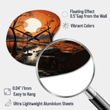 Africa Art Night Mirage I - Asymmetric Metal Wall Clock