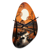 Africa Art Night Mirage I - Asymmetric Metal Wall Clock