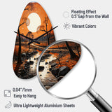 Africa Art Night Mirage I - Asymmetric Metal Wall Clock