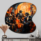Jazz Harlem Renaissance V - Asymmetric Metal Wall Clock