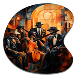Jazz Harlem Renaissance V - Asymmetric Metal Wall Clock