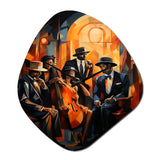 Jazz Harlem Renaissance V - Asymmetric Metal Wall Clock