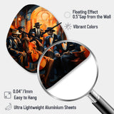Jazz Harlem Renaissance V - Asymmetric Metal Wall Clock