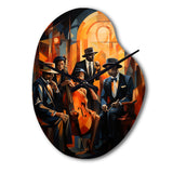 Jazz Harlem Renaissance V - Asymmetric Metal Wall Clock