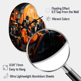 Jazz Harlem Renaissance V - Asymmetric Metal Wall Clock