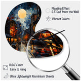 Jazz Harlem Renaissance I - Asymmetric Metal Wall Clock