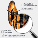 Jazz Harlem Renaissance VII - Asymmetric Metal Wall Clock