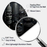 African Mask - Asymmetric Metal Wall Clock