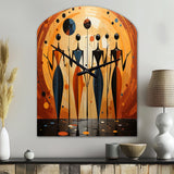 African Soulful III - Asymmetric Metal Wall Clock