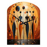 African Soulful III - Asymmetric Metal Wall Clock