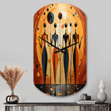 African Soulful III - Asymmetric Metal Wall Clock