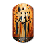 African Soulful III - Asymmetric Metal Wall Clock