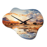 African Sahara Dreams II - Asymmetric Metal Wall Clock