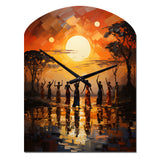 African Savannah Melody II - Asymmetric Metal Wall Clock