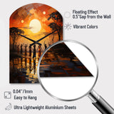 African Savannah Melody II - Asymmetric Metal Wall Clock