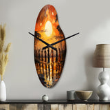 African Savannah Melody II - Asymmetric Metal Wall Clock
