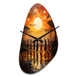 African Savannah Melody II - Asymmetric Metal Wall Clock