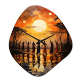 African Savannah Melody II - Asymmetric Metal Wall Clock