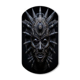 African Mask Tribe IV - Asymmetric Metal Wall Clock