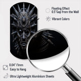 African Mask Tribe IV - Asymmetric Metal Wall Clock