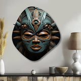 African Tribal Dogon Mask - Asymmetric Metal Wall Clock