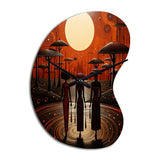 African Tribes Ancient Traditions VI - Asymmetric Metal Wall Clock