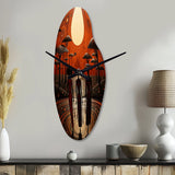 African Tribes Ancient Traditions VI - Asymmetric Metal Wall Clock