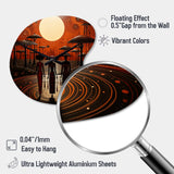 African Tribes Ancient Traditions VI - Asymmetric Metal Wall Clock