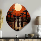African Tribes Ancient Traditions VI - Asymmetric Metal Wall Clock