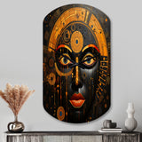 African Tribes Sacred Patterns V - Asymmetric Metal Wall Clock
