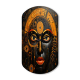 African Tribes Sacred Patterns V - Asymmetric Metal Wall Clock
