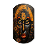 African Tribes Sacred Patterns V - Asymmetric Metal Wall Clock