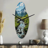 Alaska Landscape II - Asymmetric Metal Wall Clock