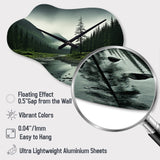 Alaska Wilderness Solitude - Asymmetric Metal Wall Clock